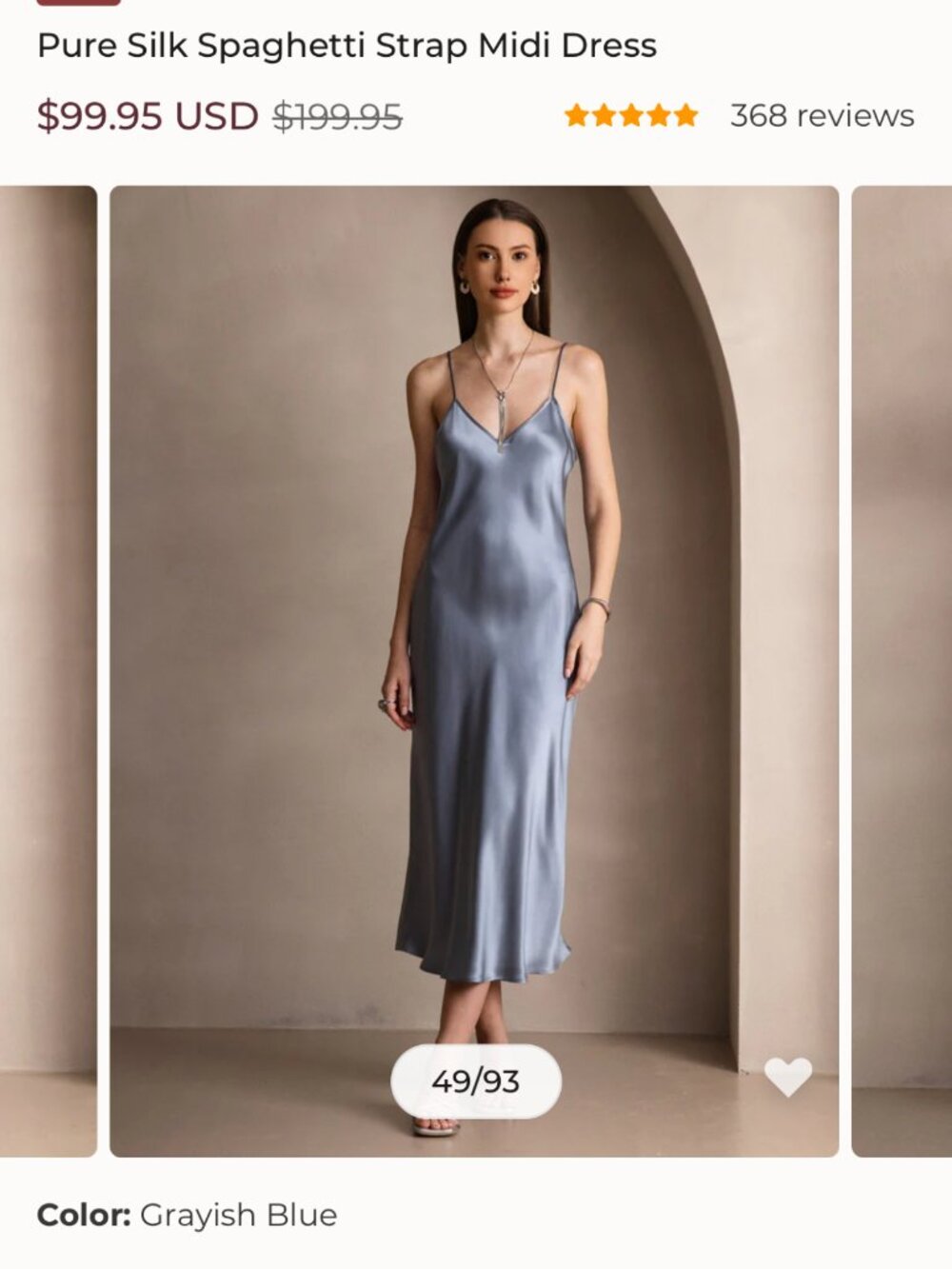 Mulberry Silk Midi Dress